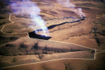 Photograph entitled Back-firing for a controlled prairie fire, Kansas Flint Hills
